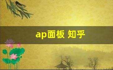 ap面板 知乎